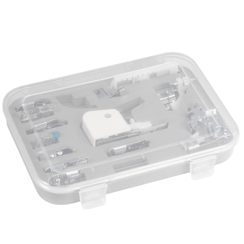 15 Piece Sewing Machine Presser Foot Set with Slots Organized Box, Multifunctional Sewing Machine Accessories Set for