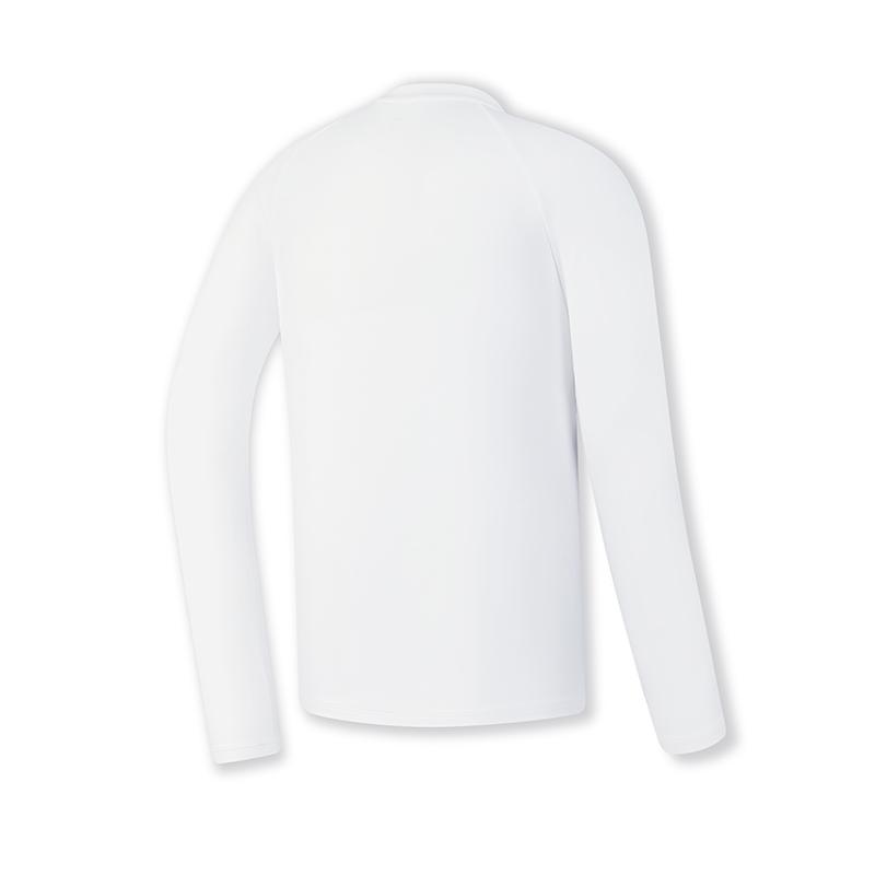 FILA Fitness Fashionable Versatile Sports Leisure Knitted Long Sleeve T-Shirt Men Tops Starlight-White A11M511214F-WT