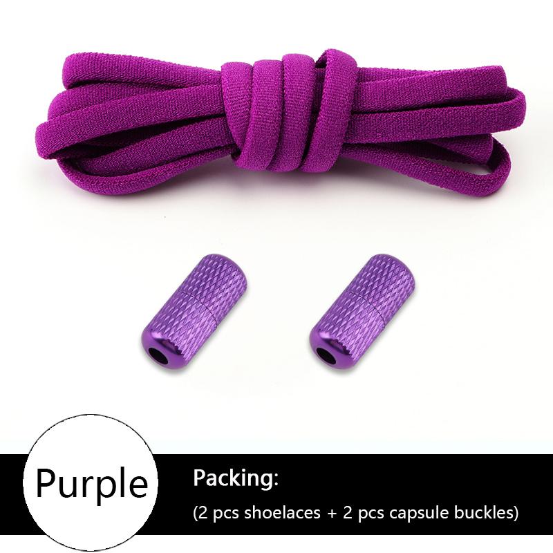 Colorful Elastic Semicircle No-Tie Shoe Laces for Sneakers Kids & Adults Metal Lock Lazy Laces Boot Shoe Strings
