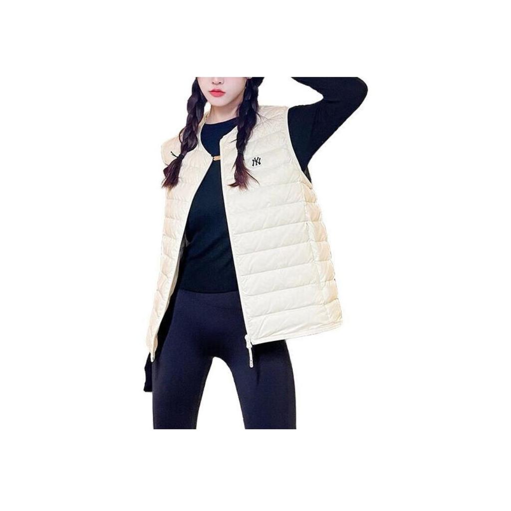 New MLB New York Yankees Down Vest Unisex Beige 3ADVB0426-50CRS