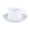 European Latte Art Cappuccino Cup & Saucer Set - White Ceramic Tea/Coffee Cup for Hotel Guest Room