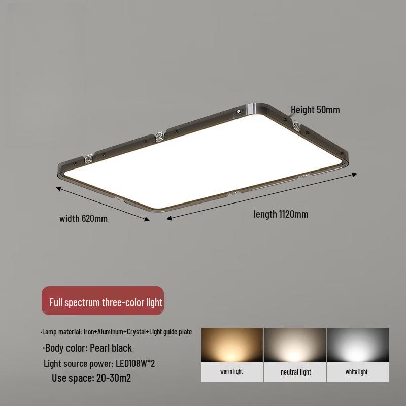 Wabi-Sabi Rectangular Dimmable LED Ceiling Light