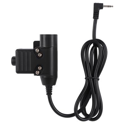 Cabo PTT Multifuncional de 2,5mm com Furo Único Adequado para Rádio Walkie Talkie