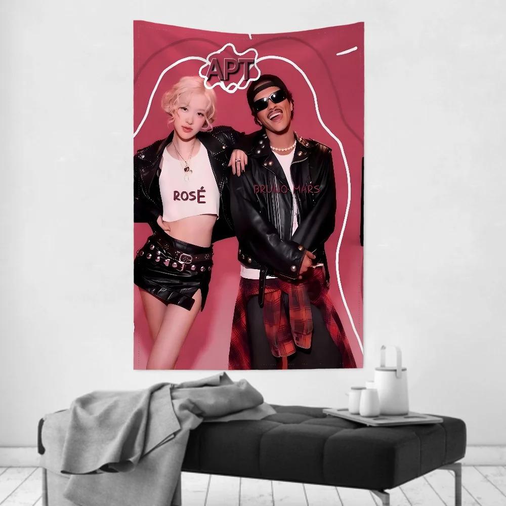Bruno RRose Mars APT Printed Tapestry Room Decoration Wallpaper Party Hanging Background Room Decoration