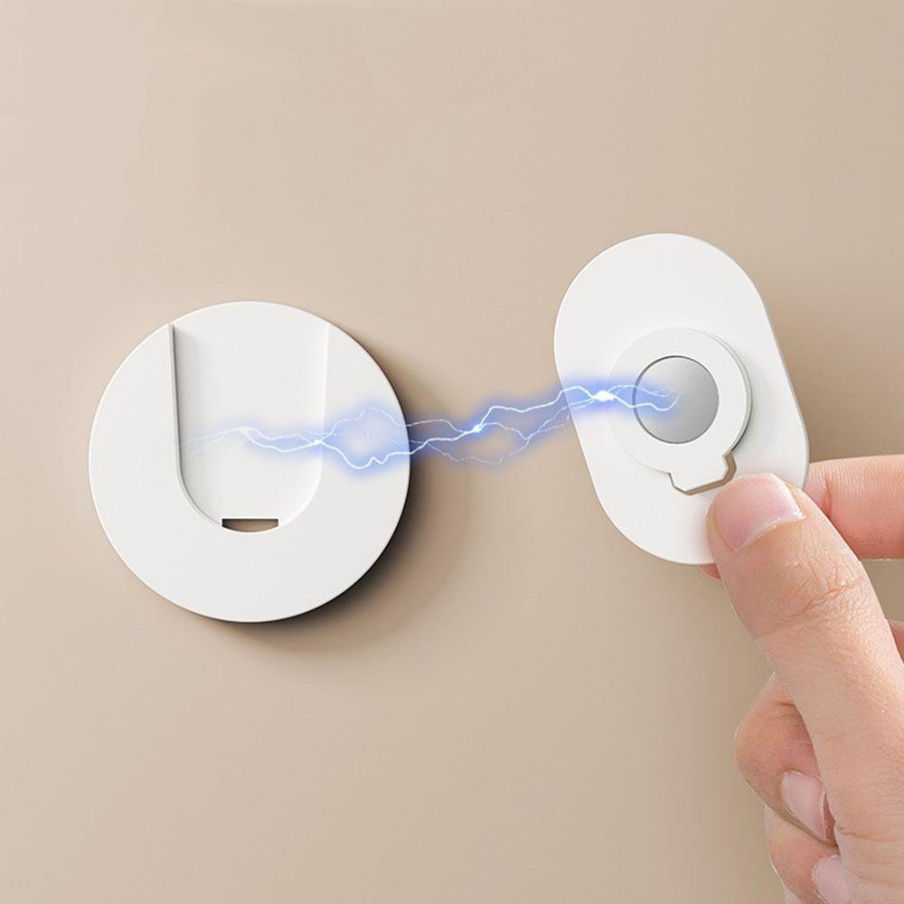 5 Set Punch Free Remote Control Magnetic Sticker Plastic Strong Magnetic Hooks  Office