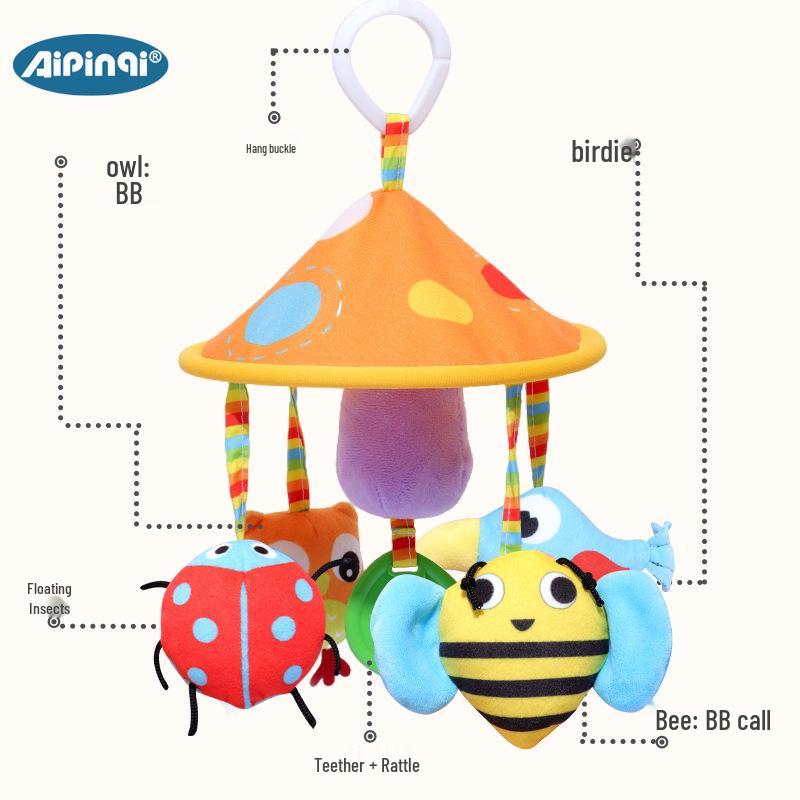 

Мобиль-подвеска для детской кроватки: Успокаивающая плюшевая игрушка-украшение для детской и автомобиля.