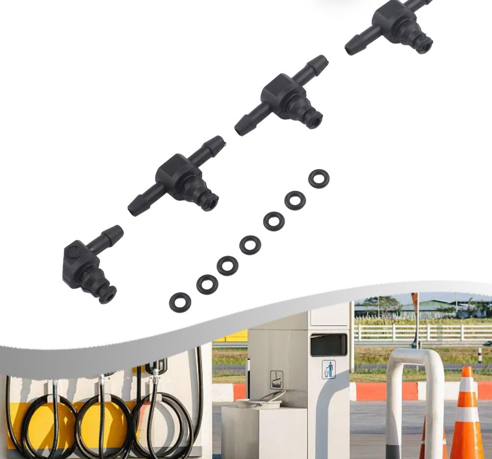 Fuel Flow Connector Diesel Injector Connector Engine Repair BLACK Efficient Fuel Flow Connectors Stable Structure