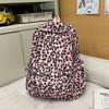 Schoolbag1011 New Leopard Print Backpack Female Junior High School Student Schoolbag High School Student Large Capacity Leisure Light Travel Backpack