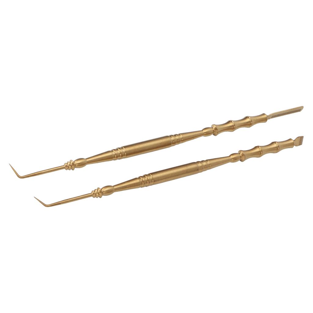 2pcs Eyelash Lift Tool Bamboo Joint Shape Handle Double Head Lash Perm Tool with Comb for Perming Eyelashes
