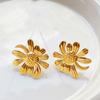 European American Trendy Cross-Border Punk Cold Wind Stainless Steel Earrings Geometric Irregular Drop Fashion Jewelry