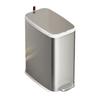 304 Stainless Steel Waste Bin with Slow Close Technology Foot Pedal and 90 Degree Lid Stay for Easy Cleaning