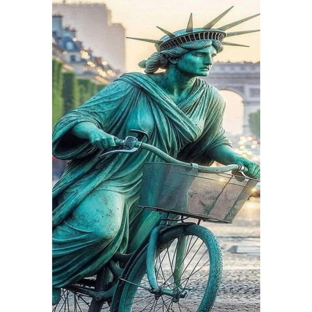 Vintage Metal Tin Sign Liberty Goddess Wall Art Decor For Living Room Bedroom