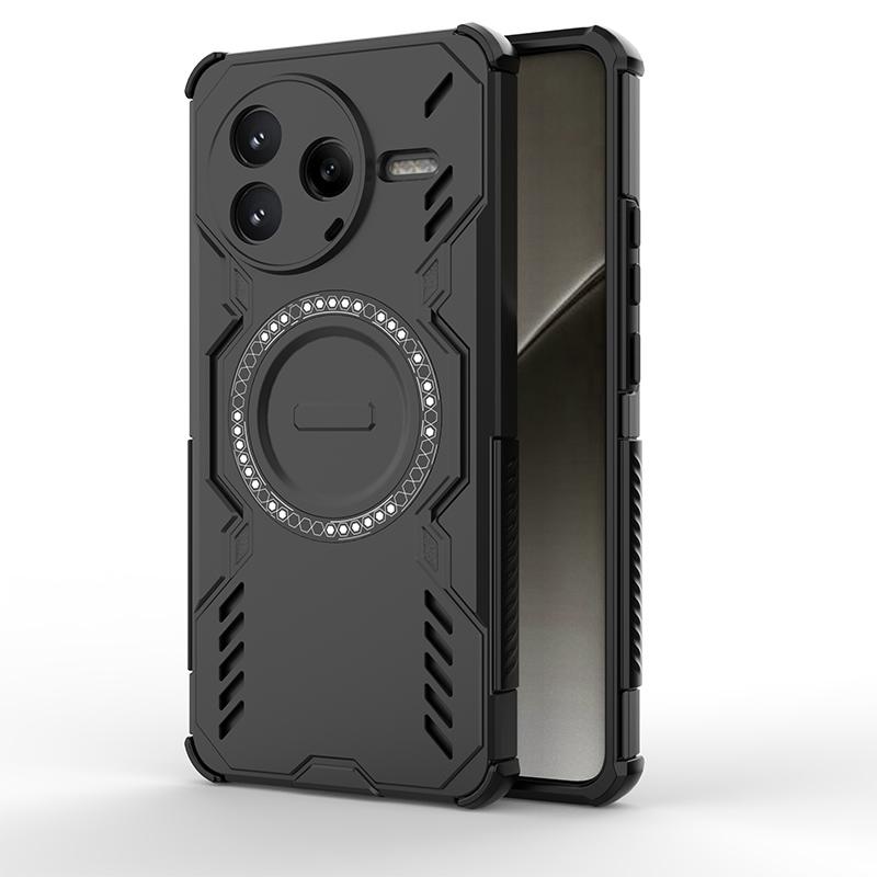 For POCO F7 Pro F7 Ultra Mecha Heat Dissipation Four Corners Air Cushion Anti-Drop Powerful Magnetic Non-Charging Phone Case
