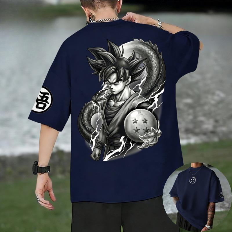Dragon Ball Wukong Men's Summer T-shirt Retro Street Wear