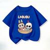 Sommer Søt Labubu Tegneserie Print Barn T-skjorte Kawaii Topp Barn Tee Gutter Jenter T-skjorte Morsomme Klær