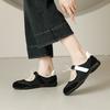 Cowhide version~ retro inner height increase 3cm fashion ballet shoes women's genuine leather casual sports shoes Mary Jane single shoes women