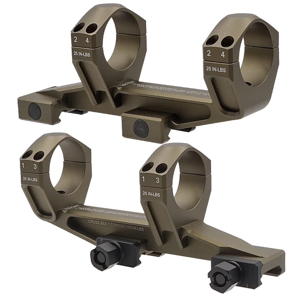 Evolution Gear NIGHTFORCE Ultra Mount 1.54" High Scope Mount Replica, 30mm Diameter, Hard Anodized 6068 Aluminum, Dark Earth