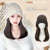 Women Knit Wig Hat One Piece Full Head Cover Winter Soft Yarn Beanie with Fashion Logo for Women Hair Styling Keep Warmer