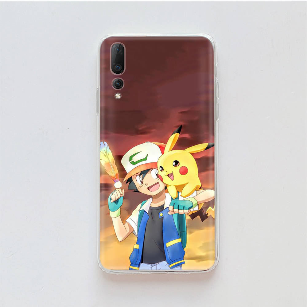 Transparent Case for Samsung A04 A14 A23 M33 M53 Realme 10 9 C35 C55 VIVO X80 Infinix Hot 30 Note 11 Tecno Spark 8P Pro P-35 Cute Pokemons Pikachus