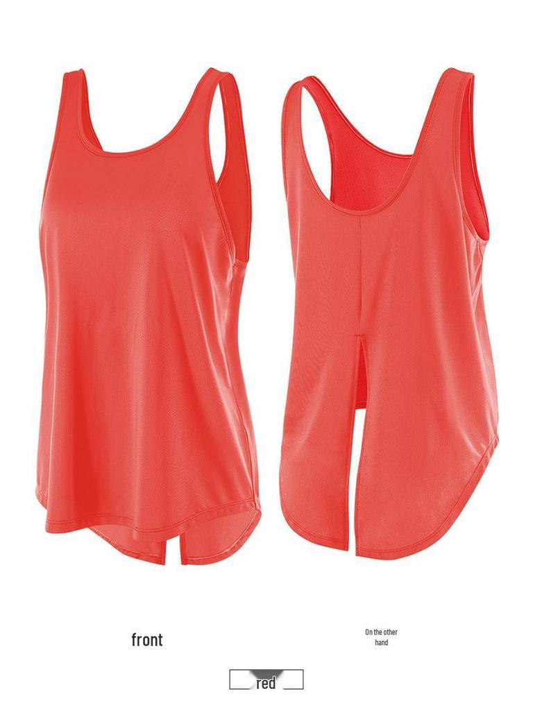 Damska luźna kamizelka sportowa szybkoschnąca do biegania, jogi i fitnessu