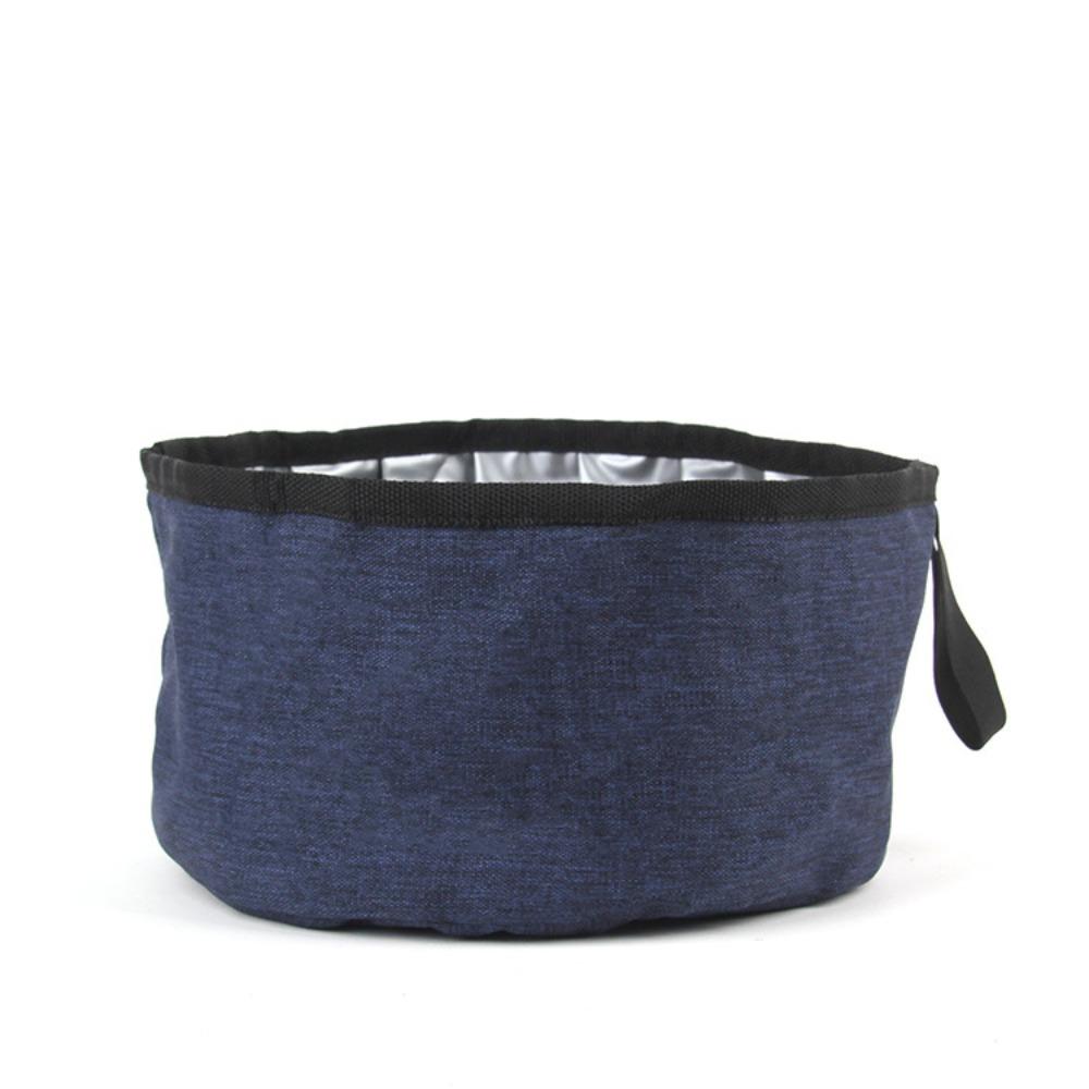 

Travel Supplies Folding Pet Bowl Foldable Cat Food Feeder Oxford Cloth Dog Drinking Bowl Puppy синий