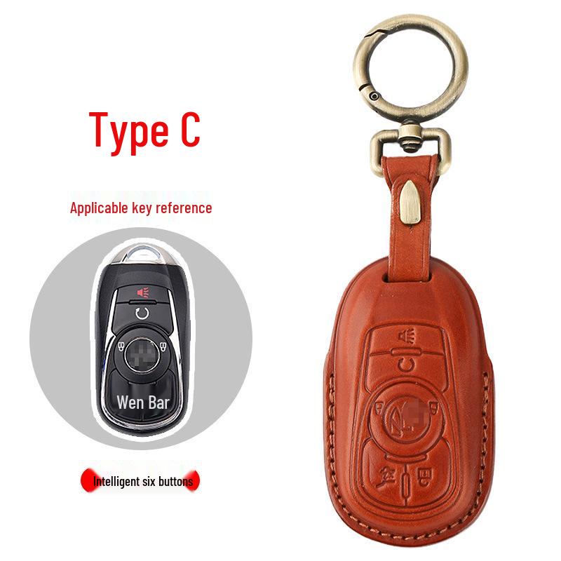 Genuine Leather Key Case for Buick: Envision, Excelle, GL8, Verano, Regal, LaCrosse