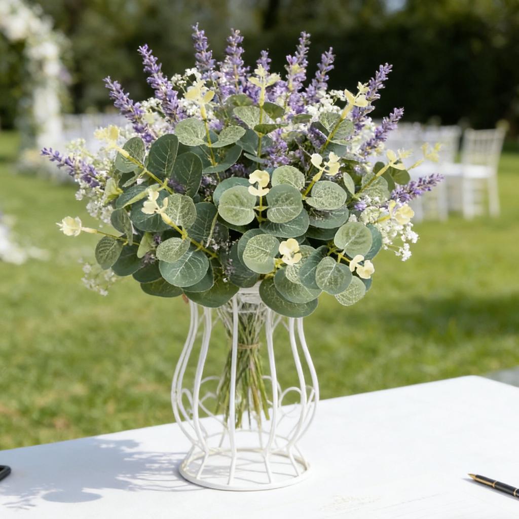 50/100PCS Green Fake Plants Silk Eucalyptus Leaf Festival Diy Decorations Vases Home Garden Wedding Scrapbook Artificial Flowers