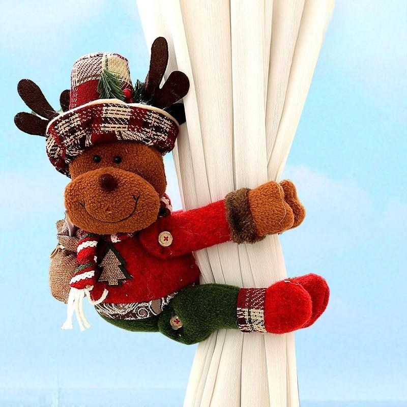 Christmas Creative Curtain Buckle Cartoon Doll Decoration Hotel Restaurant Decoration Doll Buckle Window Pendant