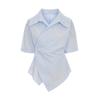 PAIGEFLYNN Collar Button Wrap Blouse_P6Bbl003C