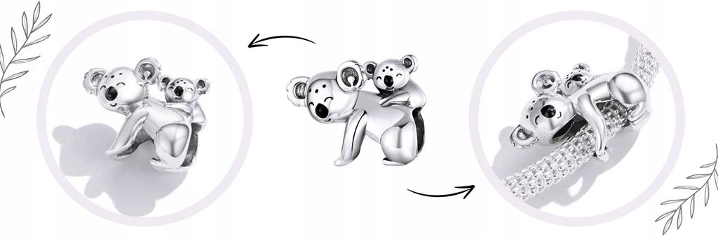 Koala Charms 925 Bead S925 Bear Pendant Beads Baby Koala