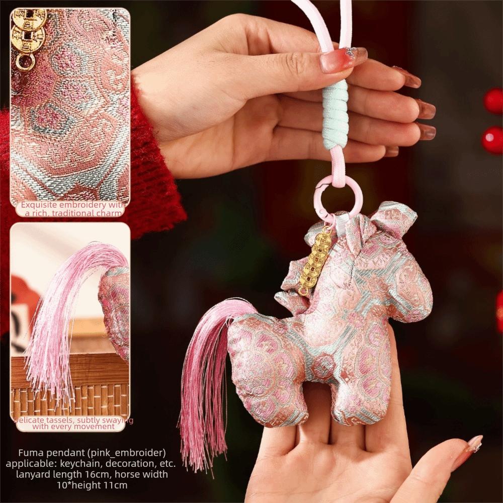Year of Horse Year of The Horse Pendant Long Hair New Year Decorations New Year Decoration Soft Stuffed Animal