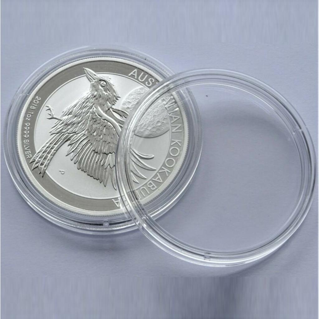 100pcs Coin Boxes 41mm Capsules Cases Commemorative Coins