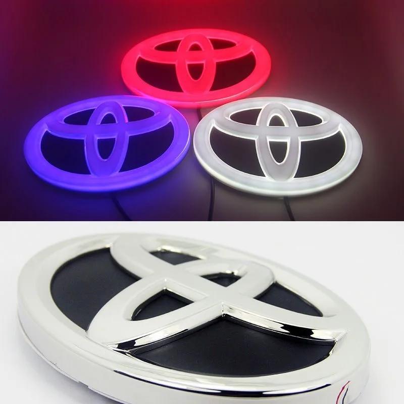 1PC 4D 16cm Car Front Grille Trunk Logo LED Light Retrofit for Toyota Land Cruiser Prado RAV4 Highlander Camry Accessories EOG1