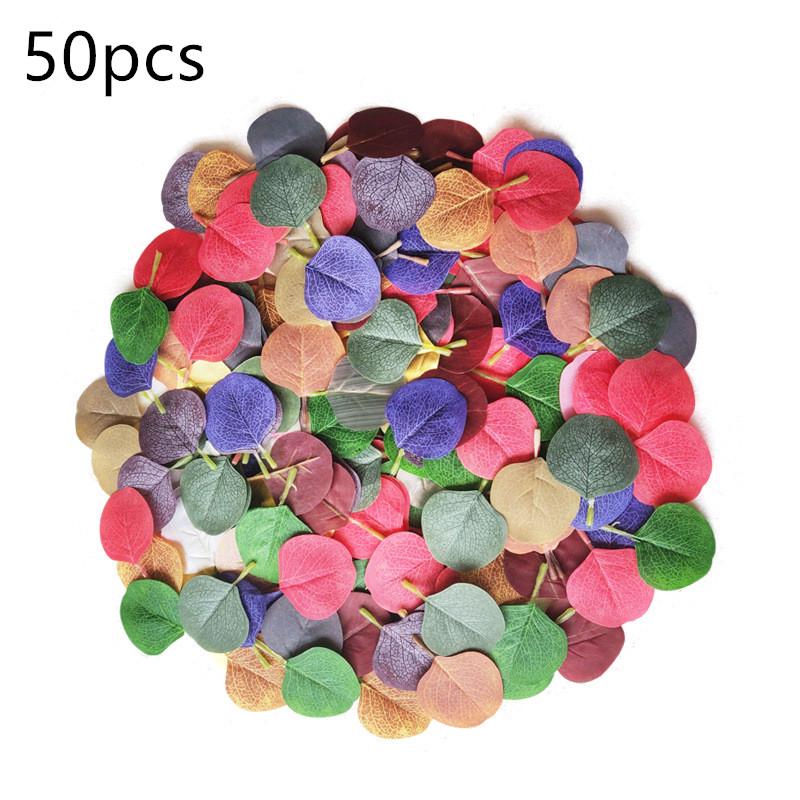 

50PCS Искусственные листья Имитация Лист Пляж Тема Украшения Домашний офис Декор