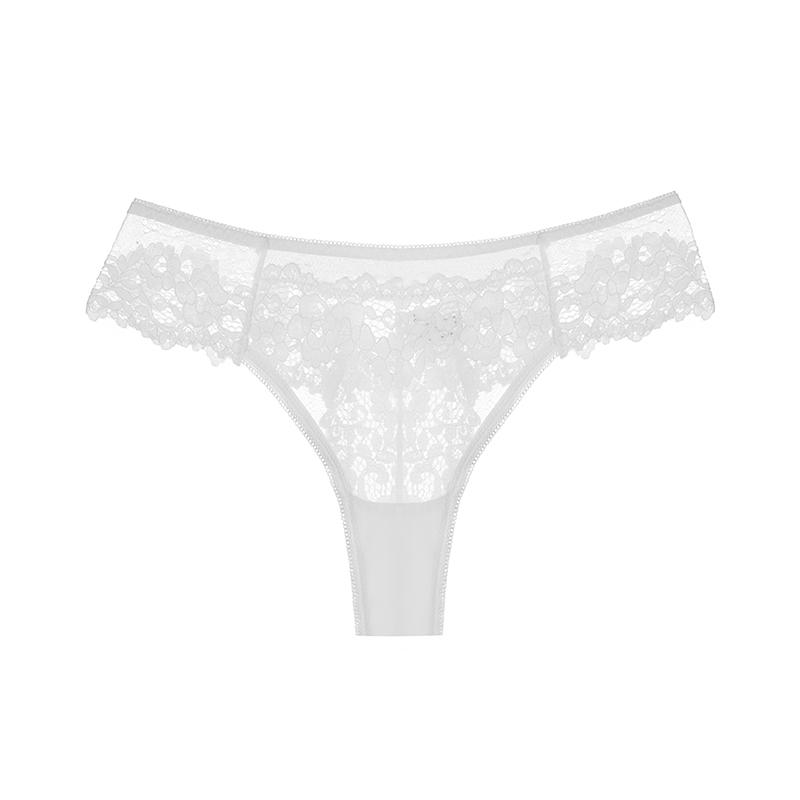 Sexy Panties Women Lace Low-waist Solid Sexy Briefs Embroidery Thong Transparent Hollow Out Underwear Female G-String