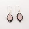 Rose Quartz Gemstone Earrings925 Sterling Silver Handmade Jewelry Christmas Gift EE-164-27
