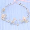 Oriamour Bridal Crystal Headband with Freshwater Pearls Flower Design Wedding Hair Accessories (All Silver)
