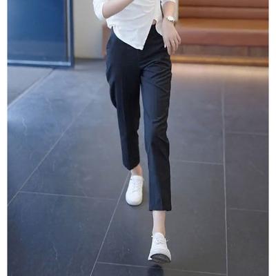 2023 Spring Autumn and Summer Advanced Fashion Simple Commuting High Waist Button Pocket Casual Loose Straight Pipe Suit Pants