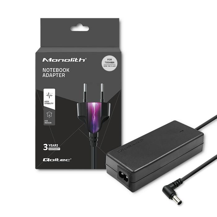 Qoltec Schwarz Toshiba Laptop-Netzteil 65W 19V 3,42A 5,52,5 + Netzkabel - Bild 6