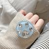 Rhinestone Cat Claw Solid Color Ring Round Telescopic Mobile Phone Airbag Bracket Paste Niche Girl Decoration