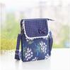 Sac bandoulière à 5 couches à grand écran avec motif de feuilles pastorales pour femmes