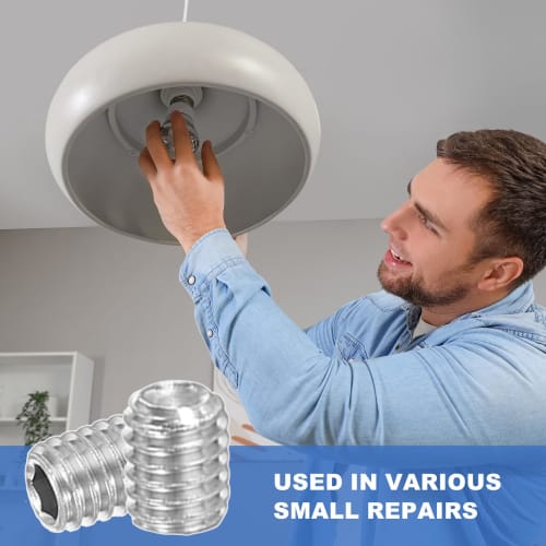 PATIKIL Hex Socket Set Screws, M4x5mm, 100-Piece Set, Internal Hex, 304 Stainless Steel, Corrosion-Resistant, for Fixing Door Handle Repairs and Light