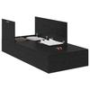 Cadre de lit de rangement vidaXL Chêne noir 90x190 cm 3335406