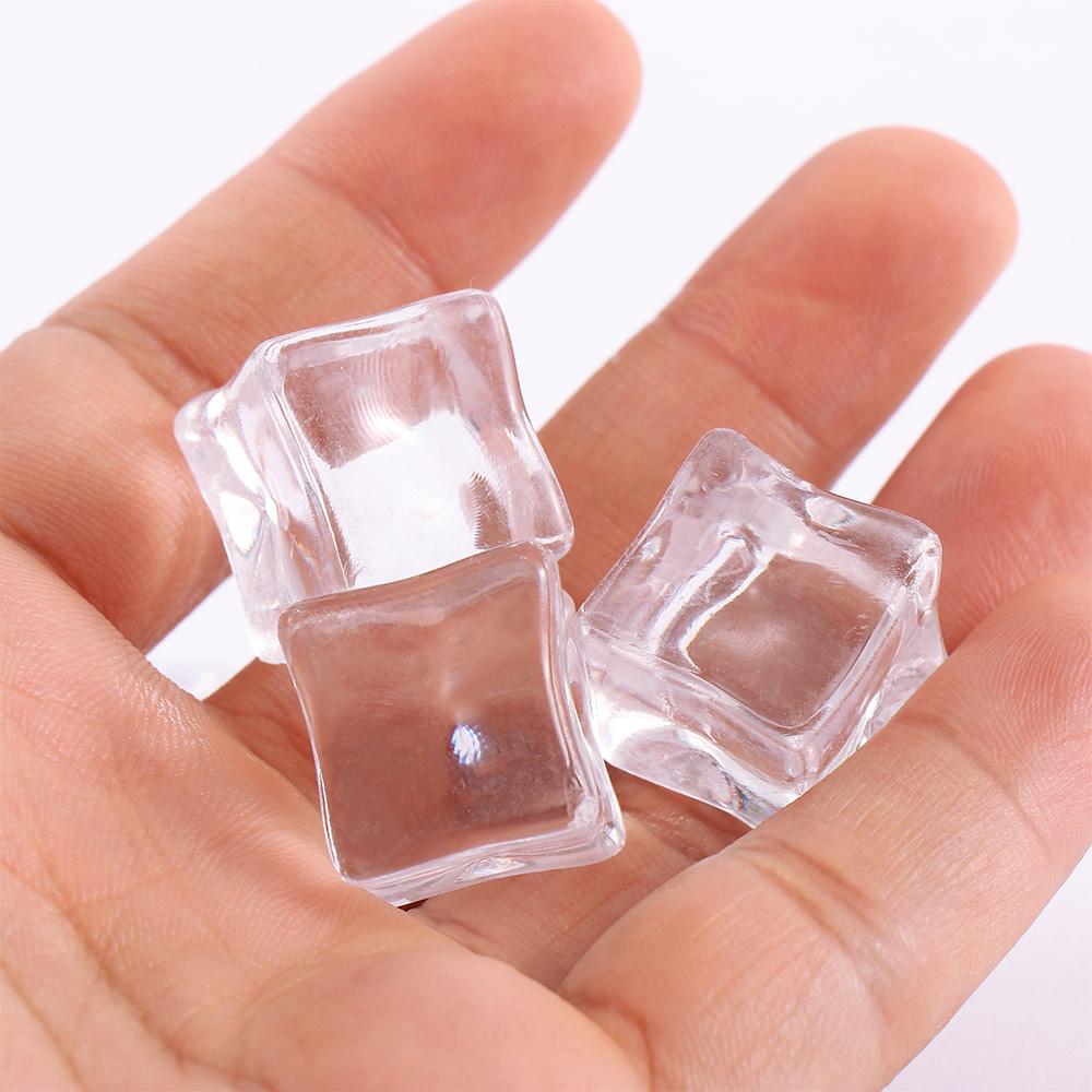 Photography Props Drinks Decoration Acrylic Cubes Fake Crystal Artificial Ice Simulate Ice Cubes