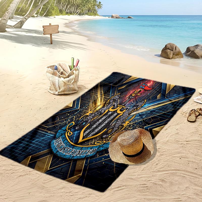 Newcastle United Football Print Beach Towel, Large Soft Quick Dry Towel for Beach Camping Swimming