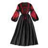 Women's Ethnic Embroidered Long Sleeved Dress