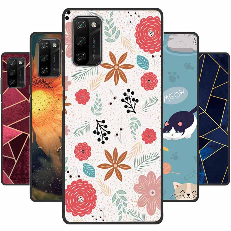 Soft Space Cover for Blackview A100 Case Flower TPU Cat Silicone Phone Cases for BlackviewA100 Cover Shockproof Cute Shell