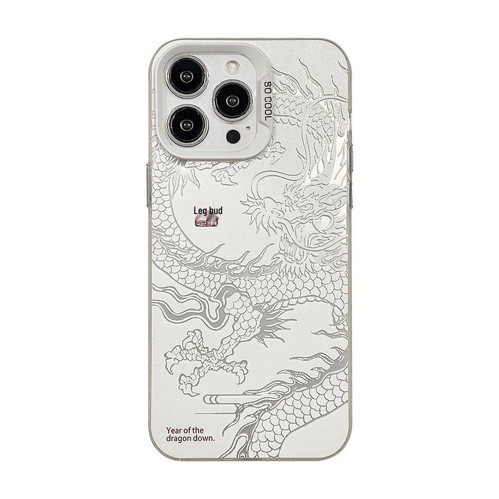 Creative Chinese Dragon Hard Phone Case for iPhone 14 Pro Max, Compatible with Apple 15/13/12/11/XR