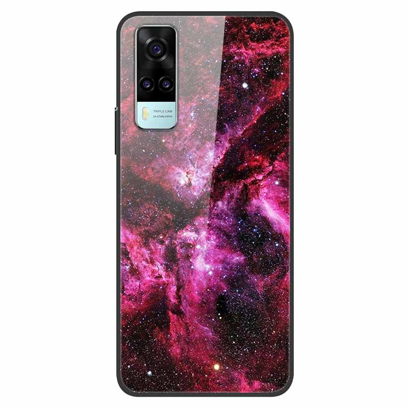 Luxury Cover Case for vivo Y53S 4G Tempered Glass Cover for Vivo Y31 VivoY31 2021 Y51 2020 Phone Case for Vivo V2036 Y53S Coque