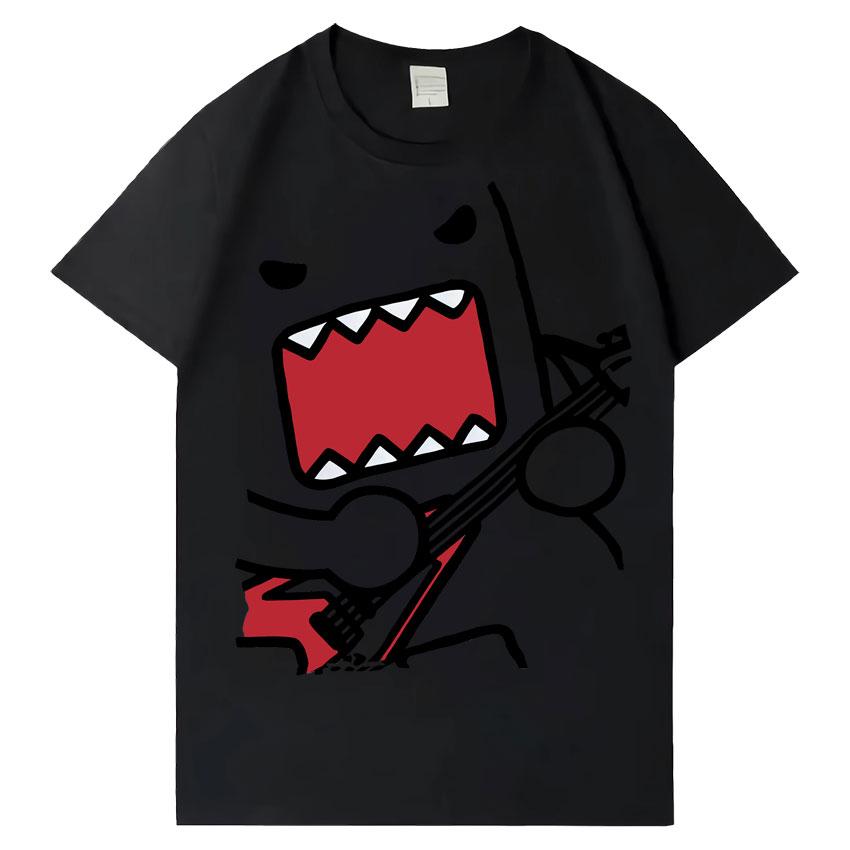 Domo Kun Funny Meme T Shirts Mens Women Clothes Classic Cotton Casual Tee Shirts Short Sleeve Oversized Tshirt Tops Streetwear